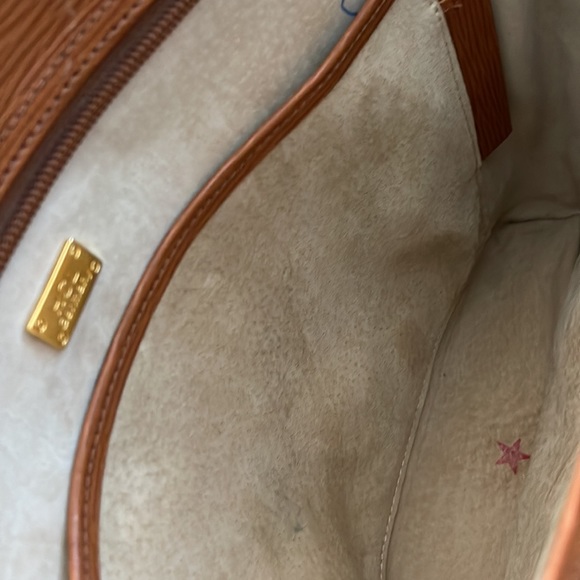 HCL Germany Vintage Bowler Frame Shoulder Bag Cognac color brown/tan - Picture 15 of 16